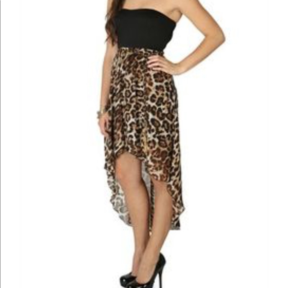Cheetah print low to high dress!